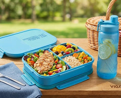 3 Compartments Bento Box & Water Bottle Set
