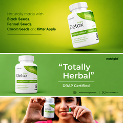 Detox Right by Nutright | 100% Organic & Plant-Based Formula | Daily Detox & Premium Herbal Support