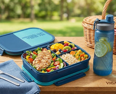 3 Compartments Bento Box & Water Bottle Set