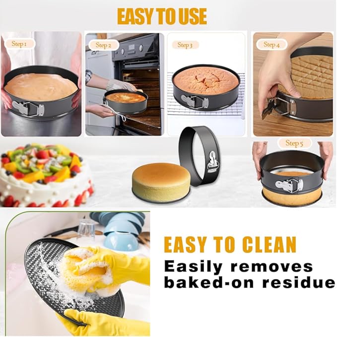 3-Piece Springform Cake Pan Set Ⓢ