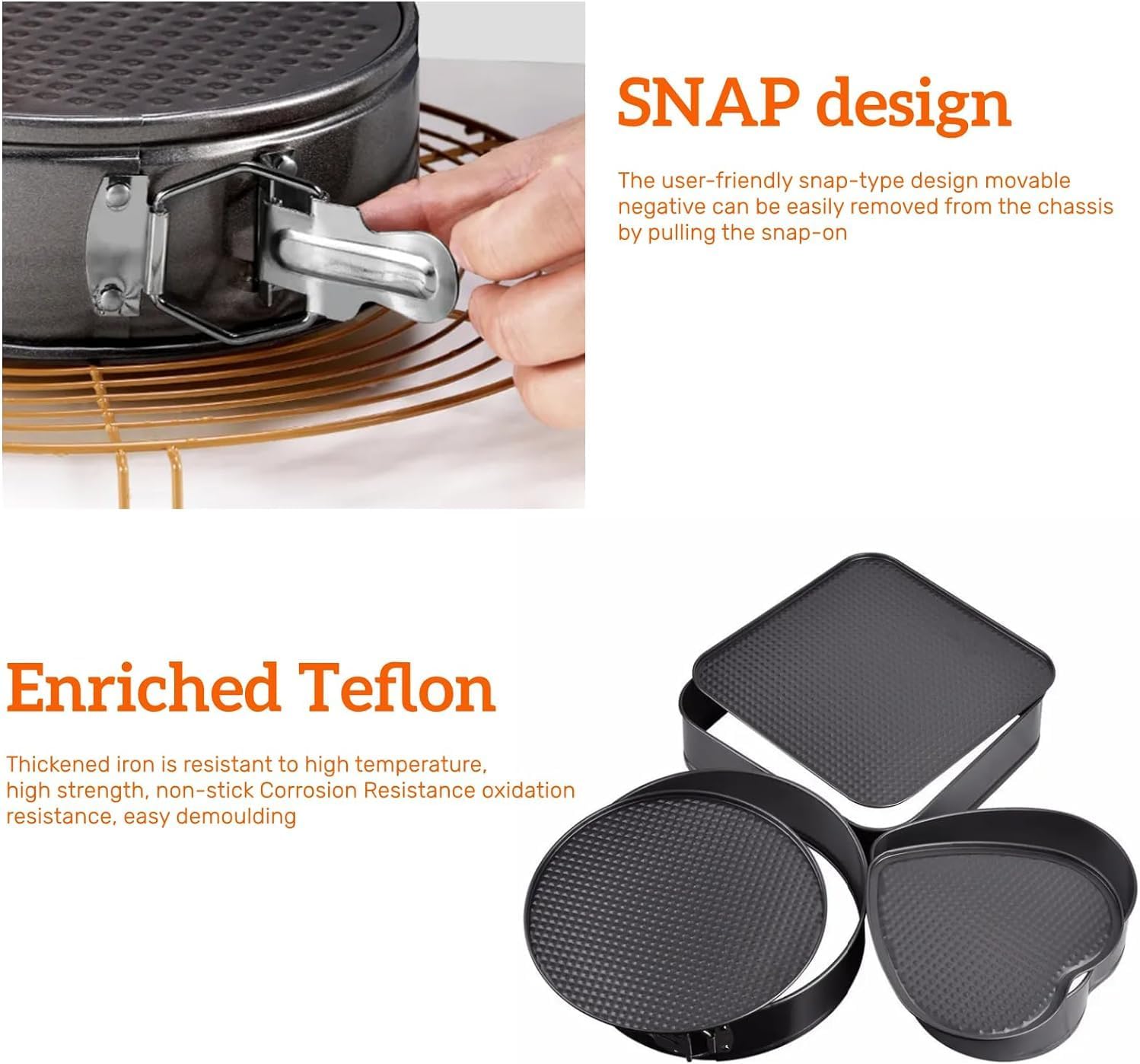 3-Piece Springform Cake Pan Set Ⓢ