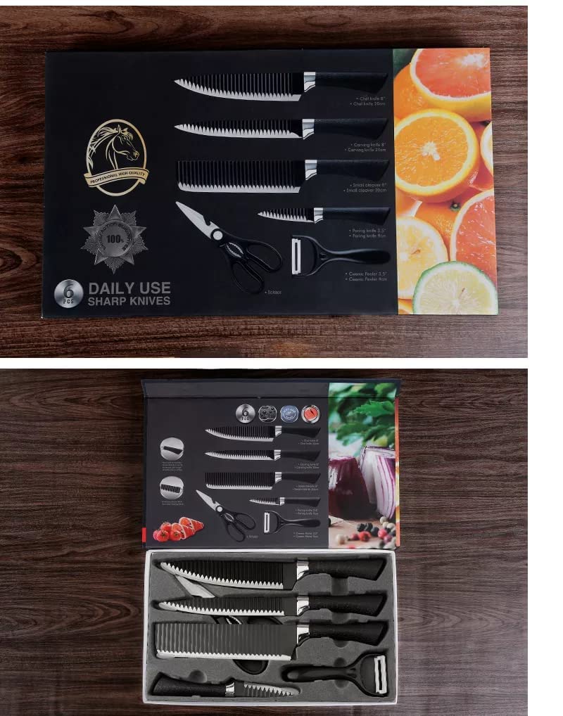 6-Piece Stainless Steel Knife Set