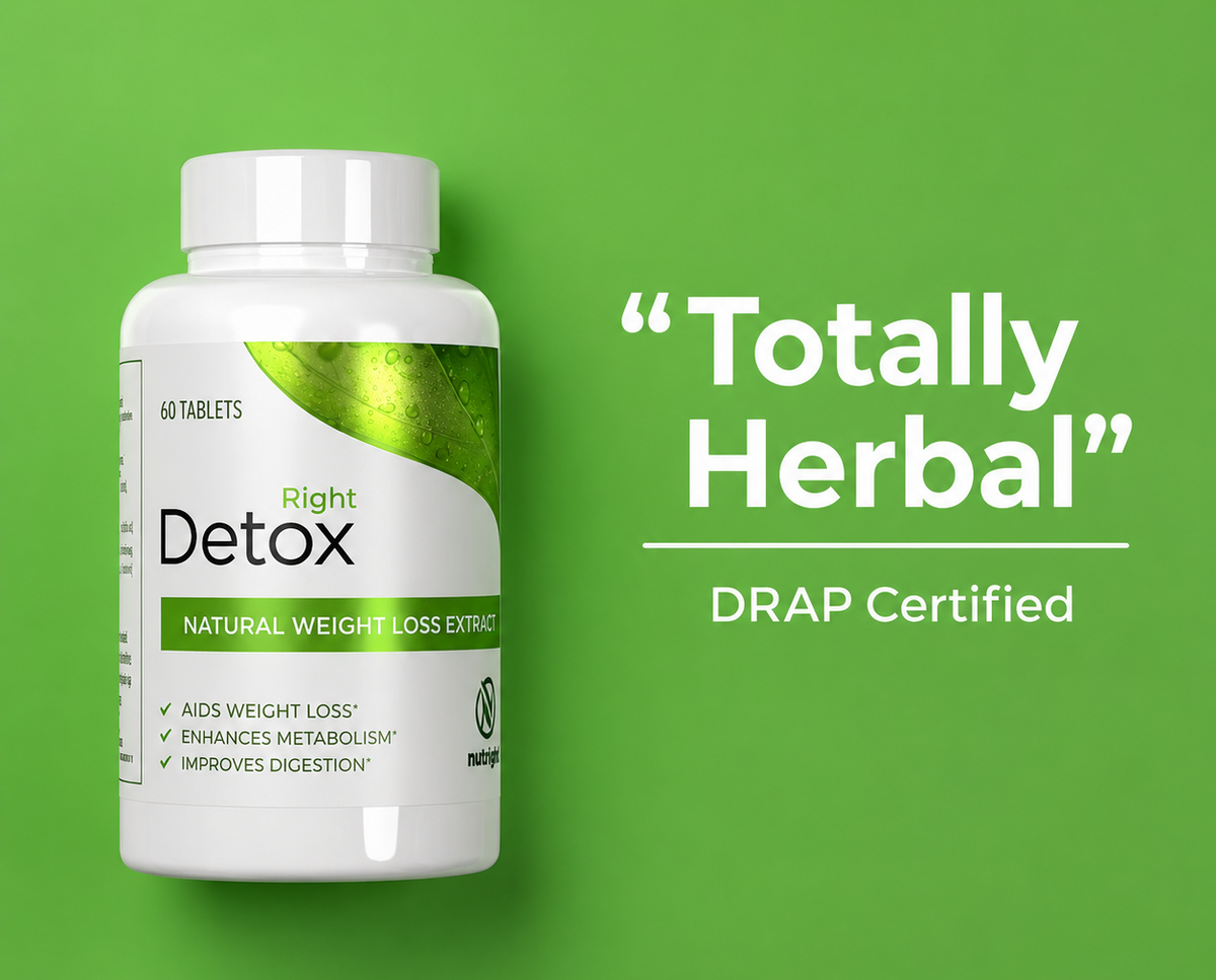 Detox Right by Nutright | 100% Organic & Plant-Based Formula | Daily Detox & Premium Herbal Support