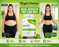 Detox Right by Nutright | 100% Organic & Plant-Based Formula | Daily Detox & Premium Herbal Support