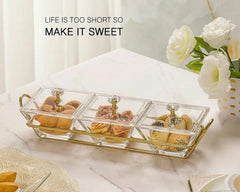 Acrylic Dry Fruit & Snack Jar Set with Serving Tray