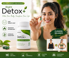Detox Right by Nutright | 100% Organic & Plant-Based Formula | Daily Detox & Premium Herbal Support