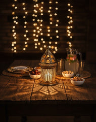 Luxury Golden Hanging Candle Lantern