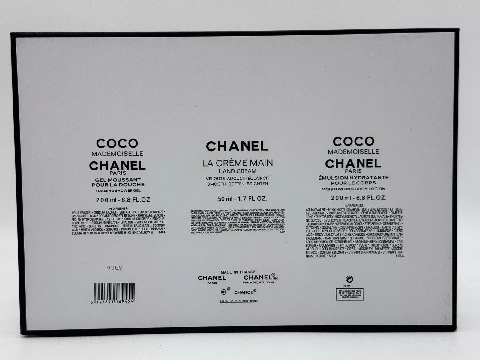 Chanel Coco Body Care Gift Set – Body Lotion, Shower Gel & Hand Cream
